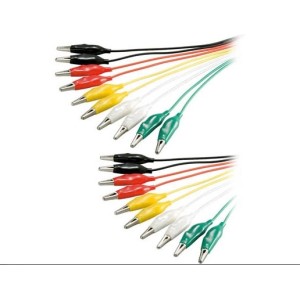 GBC 18.7000.00 - Kit of 10 colored Insulated leads with crocodile clamps INSULATED CROCODILE Onetrade